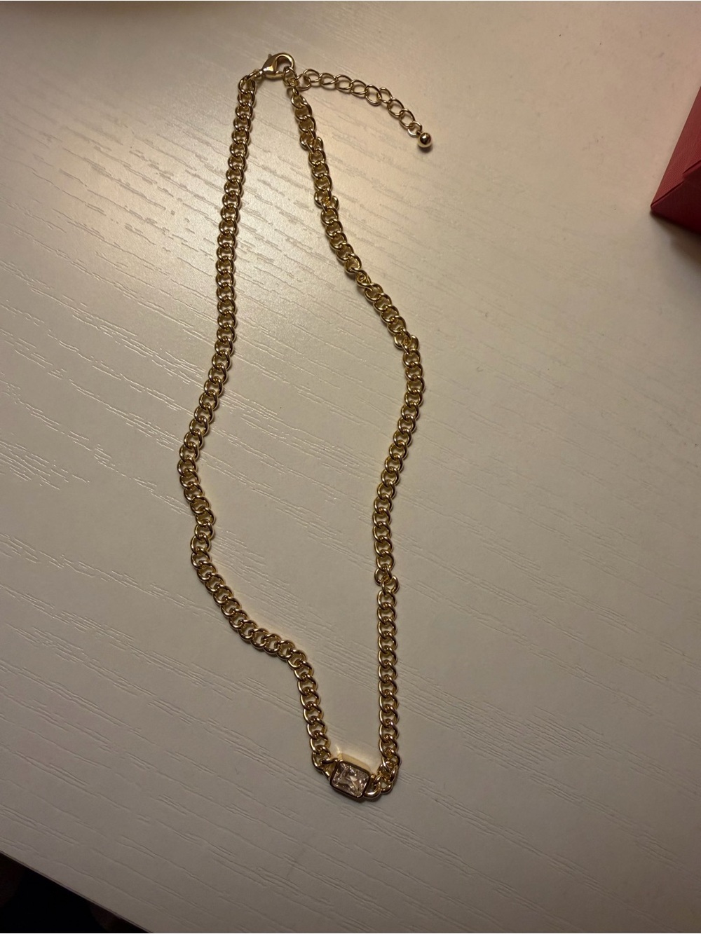 Uncommon James Gold Chain Necklace with Clear Stone Accent